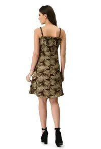 EZIS FASHION Women's Crepe Milk Print Calf Length Regular Dress | Multi | EZIS- D148-thumb4