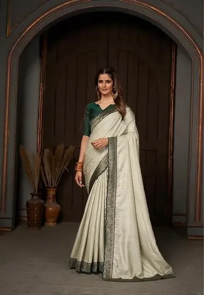 Beautiful Art Silk Saree With Blouse Piece For Women