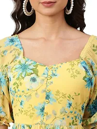 LEMON YELLOW WOMEN MIDI DRESS-thumb4