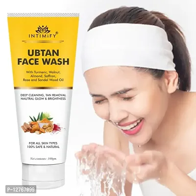 Ubtan Face Wash for Men Women Girls  Boys 100% Natural  Safe for All Skin Type Ubtan Face Wash for Tan Removal, Skin Brightening, Acne  Pimples with Turmeric  Saffron-thumb0