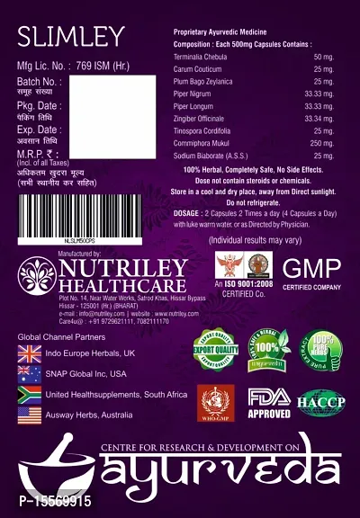 Nutriley Slimley Fat Burner/Slimming Capsules for Weight loss, Fat loss, slim capsule, fat capsule, fat burner, fat burner capsule, fat burner product, fat burning oil, fat burner ( 50 Capsule)-thumb2