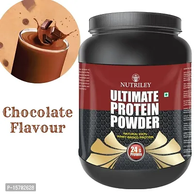 Nutriley Utimate Protein Powder, Ultimate Whey Protein Powder, Muscle Badhane Ke liye Protein, Ultimate Protein Supplement for Women, Stamina Badhane Ke Liye Supplement- 500 G Chocolate Flavour