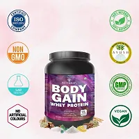 Nutriley Body Gain - Body Weight Muscle Fit | Increase Body Strength | Ayurvedic Product | Weight Gainer Powder for Women | Muscle Growth | Weight Gainer- 500 G American Ice Cream Flavour-thumb3