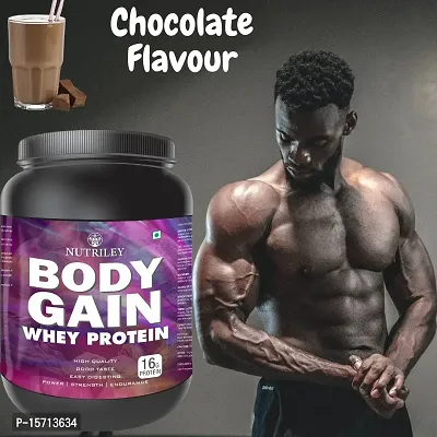 Nutriley Body Gain - Body Weight Muscle Fit | Increase Body Strength | Ayurvedic Product | Weight Gainer Powder for Women | Muscle Growth | Weight Gainer- 500 G  Chocolate Flavour