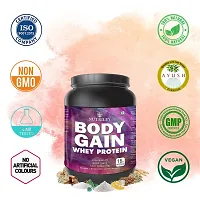 Nutriley Body Gain - Body Weight Muscle Fit | Increase Body Strength | Ayurvedic Product | Weight Gainer Powder for Women | Muscle Growth | Weight Gainer- 500 G Mango Flavour-thumb4