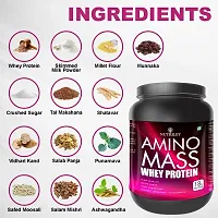 Nutriley Amino Mass - Body Weight / Muscle Gainer Whey Protein Supplement, Muscle Power | Body Gain Muscle Mass | Weight Gain Supplement | Proteins | Muscle Gainer Vanilla Flavour 1 KG-thumb4