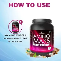 Nutriley Amino Mass - Body Weight / Muscle Gainer Whey Protein Supplement, Muscle Power | Body Gain Muscle Mass | Weight Gain Supplement | Proteins | Muscle Gainer Chocolate Flavour 1 KG-thumb3