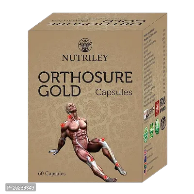 Nutriley Orthosure Gold Capsules For Joint Pain, Back Pain, Neck pain, Muscular Pain 60 Capsule-thumb0