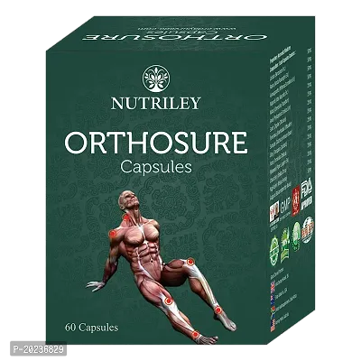 Nutriley Nutriley Orthosure - Joint Pain / Arthritis Capsules for Back-ache, Muscle Pain, Joints Pain, Neck Pain, Capsules Reduce Swelling (60 Capsules)-thumb0