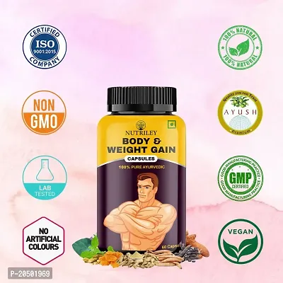 Body Weight Gain Capsule for Mass Gain Advance Weight Gainer | Weight Gainer / Mass Gainer Capsules | Advanced Formulation| Weight Gain Capsules for women |Muscle Building (60 Capsules)-thumb5