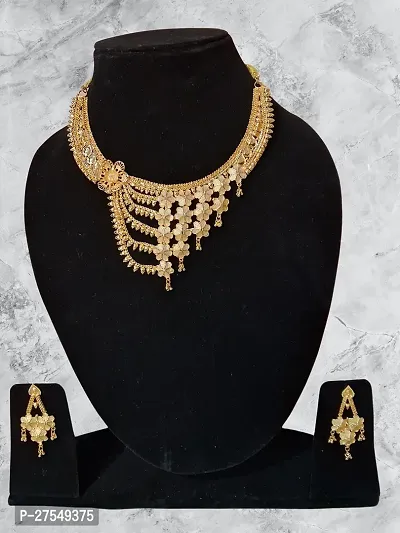 Gold-Plated Handcrafted Jewellery Set for Women-thumb0