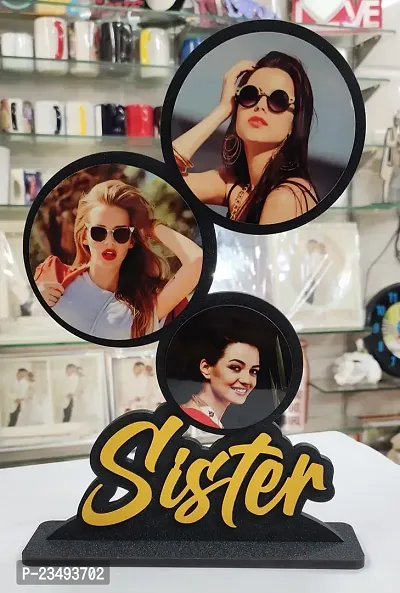 Personalised Tabletop Sister Photo Standy Unique Customized Gifts For Sisters