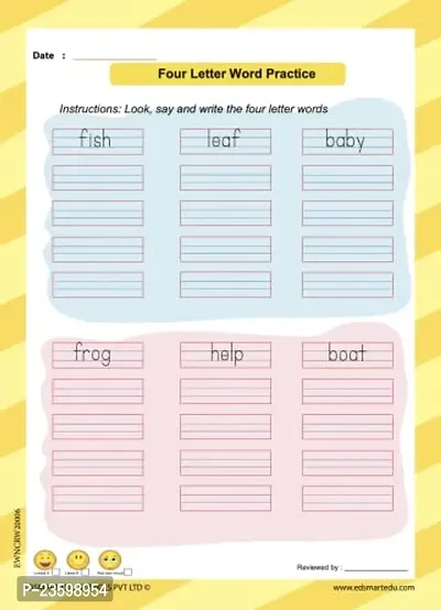 English Word Writing  Sentence Writing Books Set For Kids Of 3-5 Years Old | 2 Books - A4 Size | Handwriting Practice Book | Activity Books For 3 Year Old, Best Kids Writing Book-thumb2