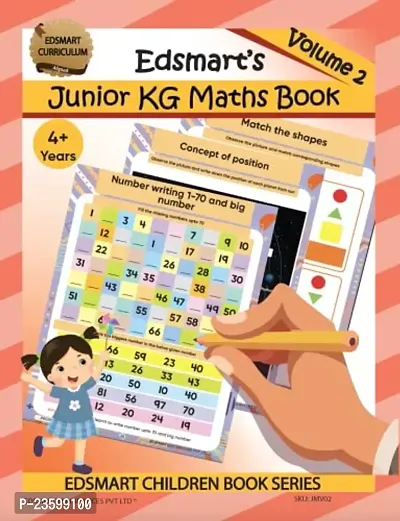 Junior KG Maths Book Vol 2 - Kids Activity 4+ Years / CBSE LKG Maths books for kids / Kindergarten Maths Activity Text Books / Picture books for kids [64 pages]/ Teaches Numbers, Numbers in Words, Add-thumb0