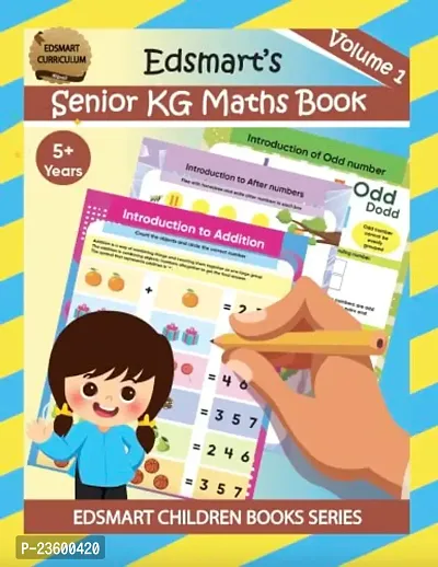 Senior Kg Maths Book - Kids Maths Activity Book 5+ Years Cbse / Ukg Maths Textbooks For Kids Cbse / Kindergarten Maths Activity Text Books / Teaches Number, Addition And Subtraction Book, 2D 3D Shapes