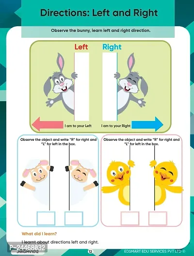 Junior KG Maths books for kids CBSE / LKG Maths Activity Books 2023/ Text books for kids [64 pages]/ Teaches Numbers, Numbers in Words, Addition  Subtraction, Sorting  Direction, Patterns, Critical-thumb3