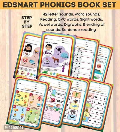 Kids phonics books full set for 3-5 years | Teaches Letter sounds, word reading, blending and sentence reading-thumb5