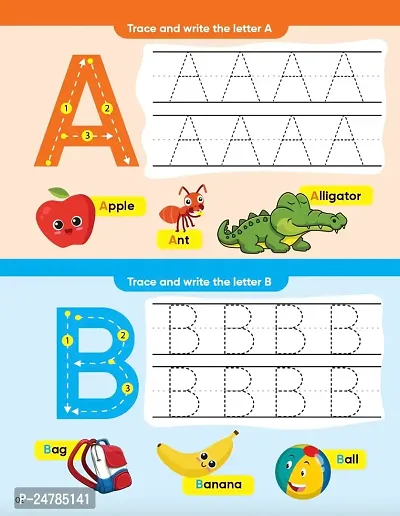 Wipe and Clean tracing book: Reusable Capital Letter Tracing Book for 2 year old| Best Pencil Control Tracing Book for Kids activity book with FREE Pen Included | Best abcd writing practice for kids-thumb2