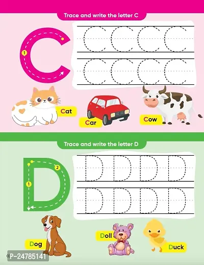 Wipe and Clean tracing book: Reusable Capital Letter Tracing Book for 2 year old| Best Pencil Control Tracing Book for Kids activity book with FREE Pen Included | Best abcd writing practice for kids-thumb4