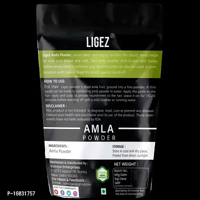 LIGEZ 100% Natural Amla Powder - For Shiny Looking Hair - 500g(Pack of 1)-thumb2
