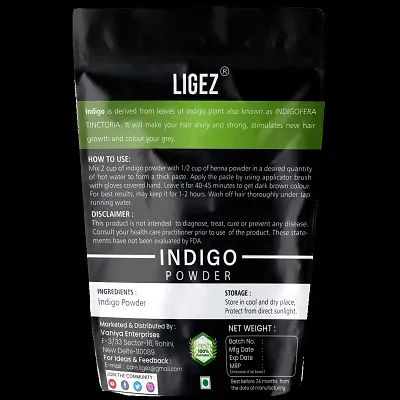 Buy LIGEZ Naturals Pure Natural Organic Indian Indigo Powder for