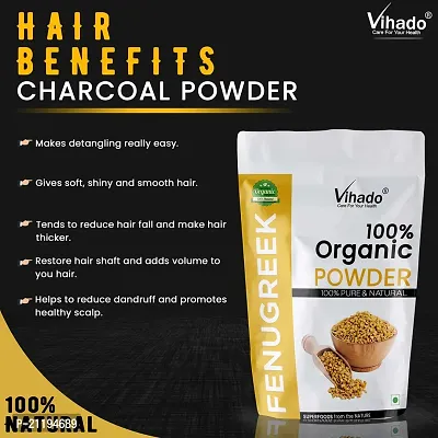 Vihado Organic 100% Herbal Fenugreek Powder (Methi Powder) - 50g (Pack of 1)-thumb3