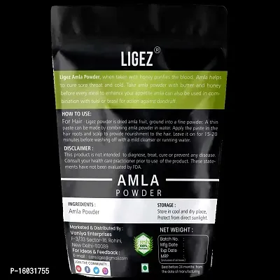 LIGEZ 100% Natural Organic Amla Powder for Hair and Skin - 250g(Pack of 1)-thumb2