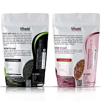 Vihado Basil Seed  Flax Seed For Weight Loss  Eating 200G Combo (pack of 2)-thumb1