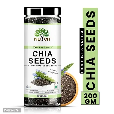 Nutvit Raw Chia Seeds for Weight Loss with Omega 3 (200 g)