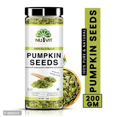 Nutvit Raw Pumpkin Seeds Loaded with Protein and Fibre Rich Superfood for Boost Immunity seed for Eating (200 g)