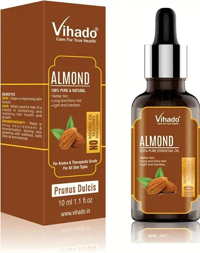 Vihado Best Virgin Sweet Almond Cold Pressed Oil Hair Oil