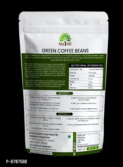 Nutvit Green Coffee Beans For Fat/Weight Loss Instant Coffee Roast  Ground Coffee 100Gram Pack of 1 Whole Coffee Beans-thumb4