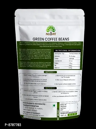 Nutvit Green Coffee Beans For Fat/Weight Loss Instant Coffee Roast  Ground Coffee 800Gm Pack of 1-thumb4