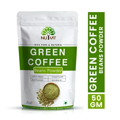 Nutvit Nutrition Green Coffee Beans Powder for Weight Management 50gm Pack of 1