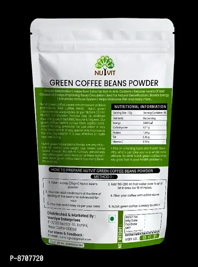 Nutvit Nutrition Green Coffee Beans Powder for Weight Management 50gm Pack of 1-thumb6