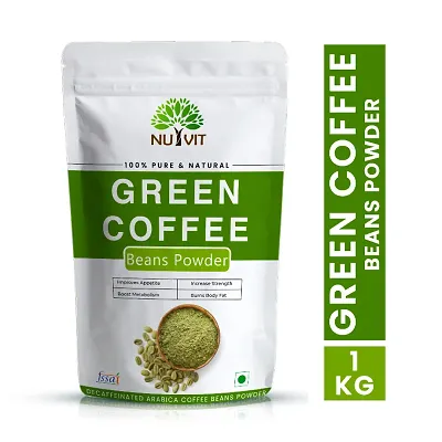 Nutvit Nutrition Green Coffee Beans Powder for Weight Management 1KG Pack of 1