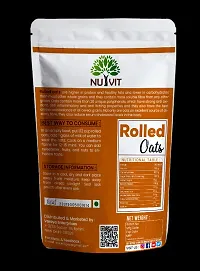 Nutvit Rolled Oats, High Protein  Fibre, Ready to Cook Breakfast, 100% Wholegrain Pouch (500 gm)-thumb1