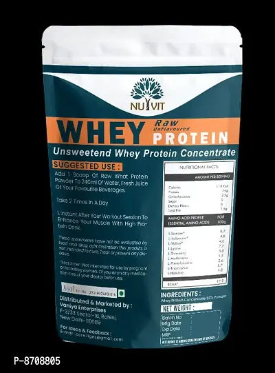 Nutvit Instantised Raw Concentrate 80% Unflavoured Whey Protein Powder 50g (Pack of 1)-thumb4