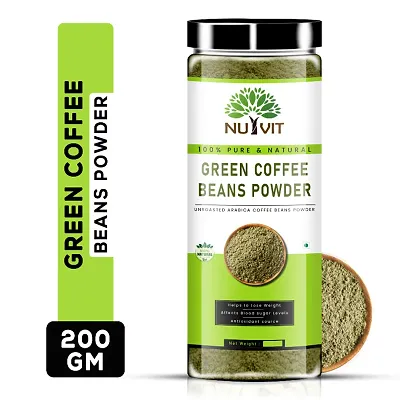 Nutvit Green Coffee Beans Powder for Weight Loss Instant Coffee -200Gram Bottle