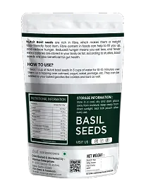 Nutvit Raw Basil Seeds for Weight Loss  Enhance Body Health With Omega-3, Antioxidant 100% Natural  Effective Sabja Seeds Superfood Eating Seeds 400 GM-thumb1