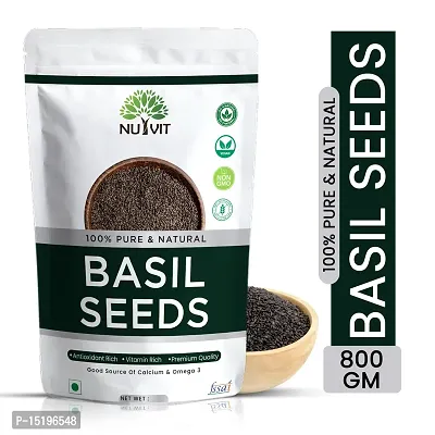 Buy Nutvit Raw Basil Seeds For Weight Loss Enhance Body Health