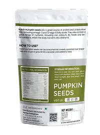 Nutvit Raw, Unroasted Pumpkin Seeds with protein, fiber, minerals for heart, hair,  energy - 100g-thumb1