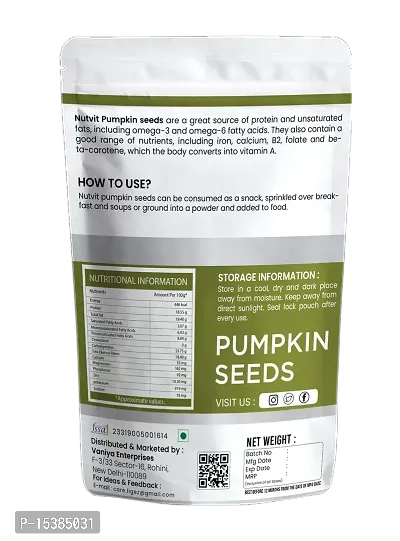 Nutvit Organic Raw  Unroasted Pumpkin Seeds | Immunity Booster and Fiber Rich Superfood | Rich Source of Omega 3 | Highly Nutritious Snack | Rich in Protein, Dietary Fibre, Zinc  Magnesium - 800 G-thumb2
