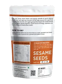 Nutvit Organic White Sesame Seeds - Safed Tal, High In Nutrient White Til for Eating (100 Gm)-thumb1