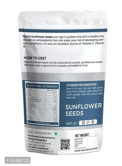 Nutvit Sunflower Seeds 100g - Raw Sunflower Seeds for Eating | Diet Food | Healthy Snack-thumb2