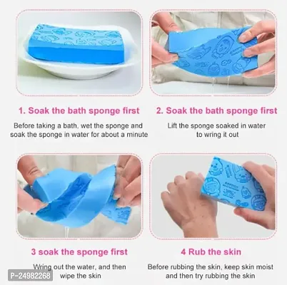 Mystte Ultra Soft Exfoliating Asian Bath Sponge l Body Scrubber Sponge (Pack of 3)-thumb4