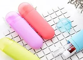 Mystte Travel Toothbrush Toothpaste Case Holder Portable Toothbrush Storage Holder Plastic Toothbrush Holder Pack of 4-thumb4