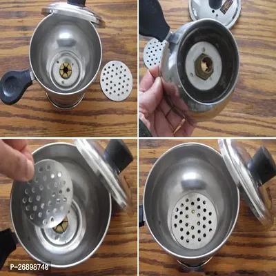 Mystte Stainless Steel Puttu Kudam Chirattaa Puttu Maker with Steamer Plate, Puttu Vessel, Puttu Maker with Pressure Cooker, Puttu Maker Stainless Steel, Silver colour-thumb0