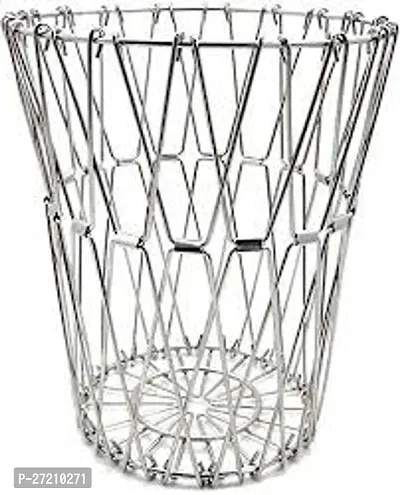 Mystte Folding Stainless Steel Fruit Basket | Hollow Multifunctional Fruit Basket Storage Basket | Modern Shape Changeable Craft Foldable Fruit Basket | 8 Shapes Steel Bowl Pack of 1.