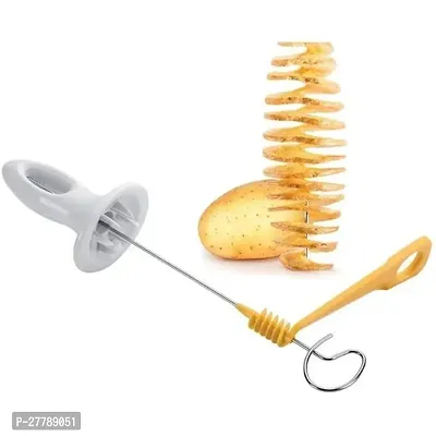 Stainless Steel Tornado Potato Slicer - Potato Cutter Machine - Twister Curly Spiral French Fry Pack of 1-thumb0